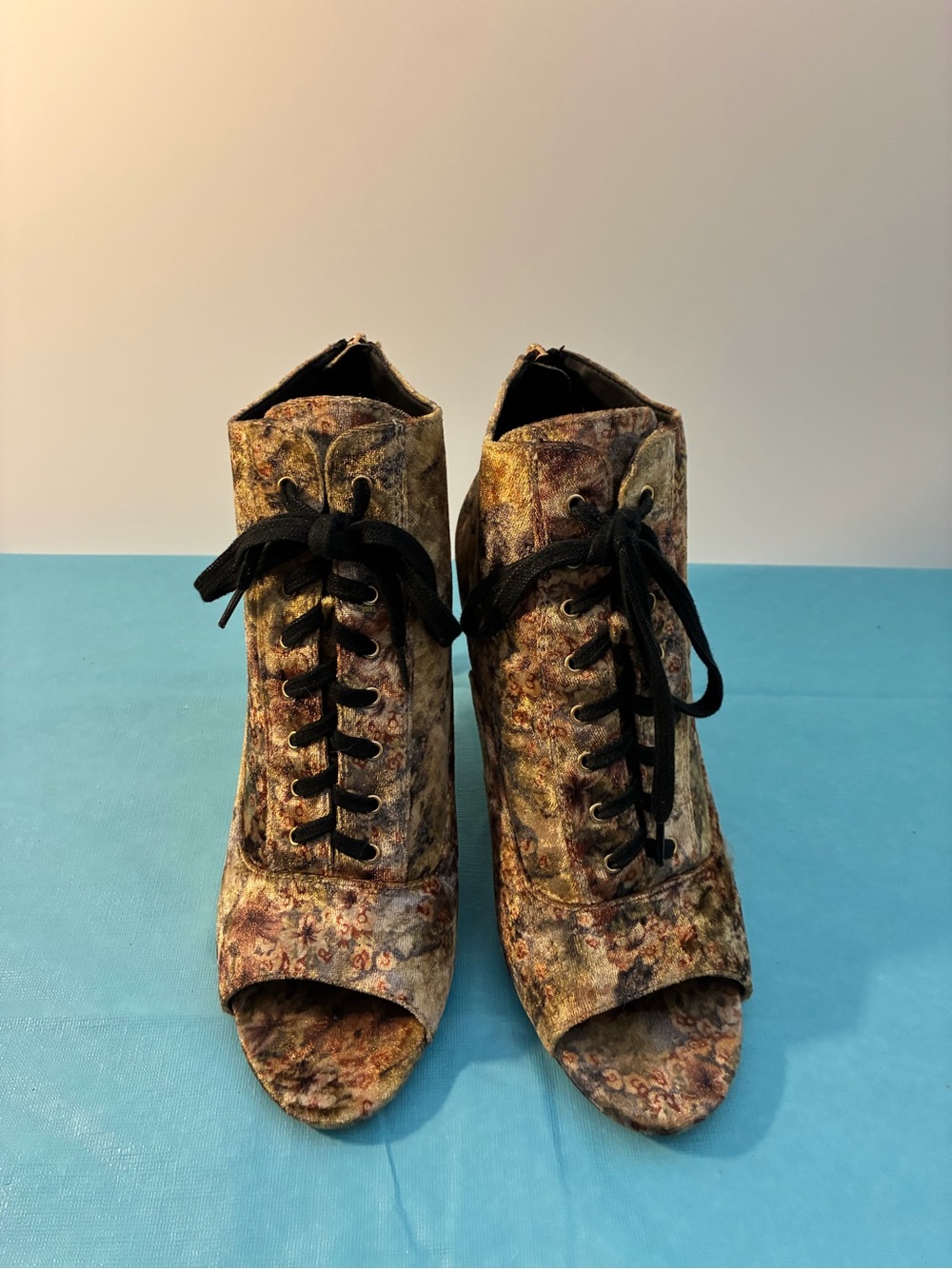 Nanette Lepore Halle Open Toe ´Velvet’ Booties 8.5 M